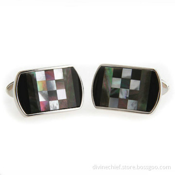 Luxury Men Accessories Shirt Cufflinks Custom Stainless Steel Cufflinks